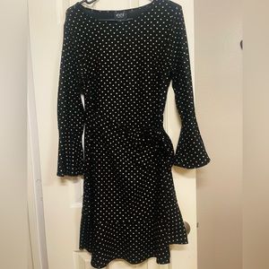 Black and gold metallic look dress